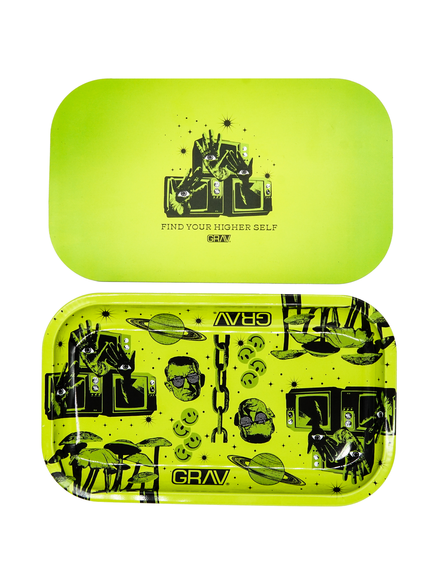 GRAV Metal Rolling Tray w/ Magnetic Lid